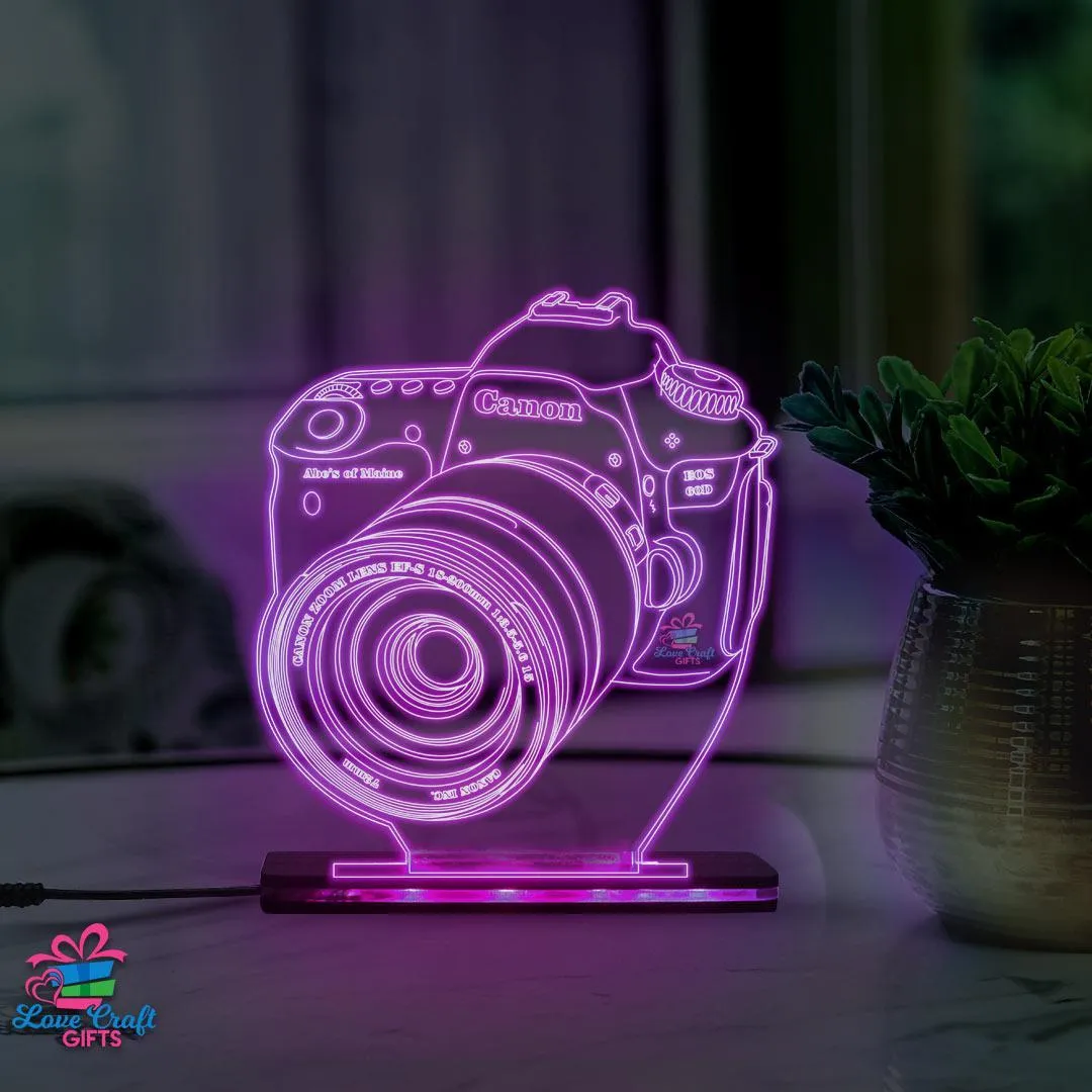 3d Acrylic Multi-Colored Camera LED Lamp