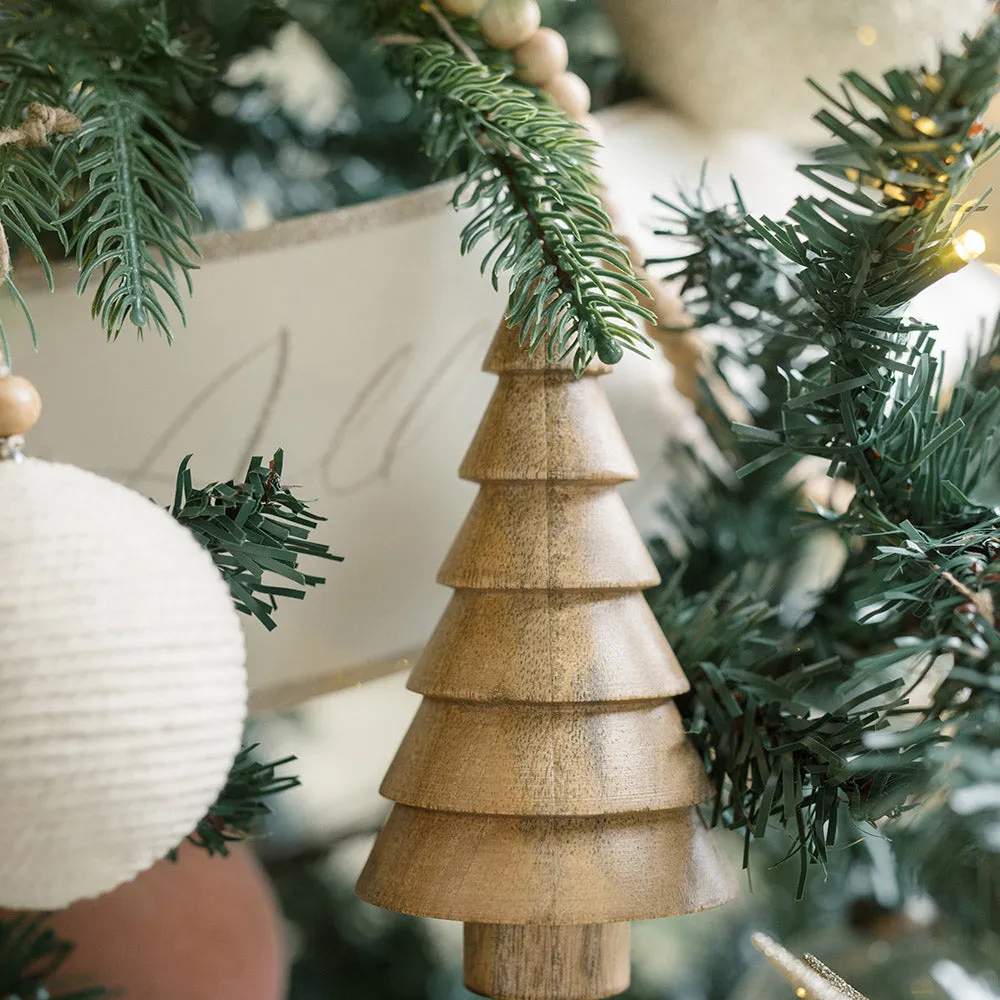 5" Wooden Tree Christmas Ornaments