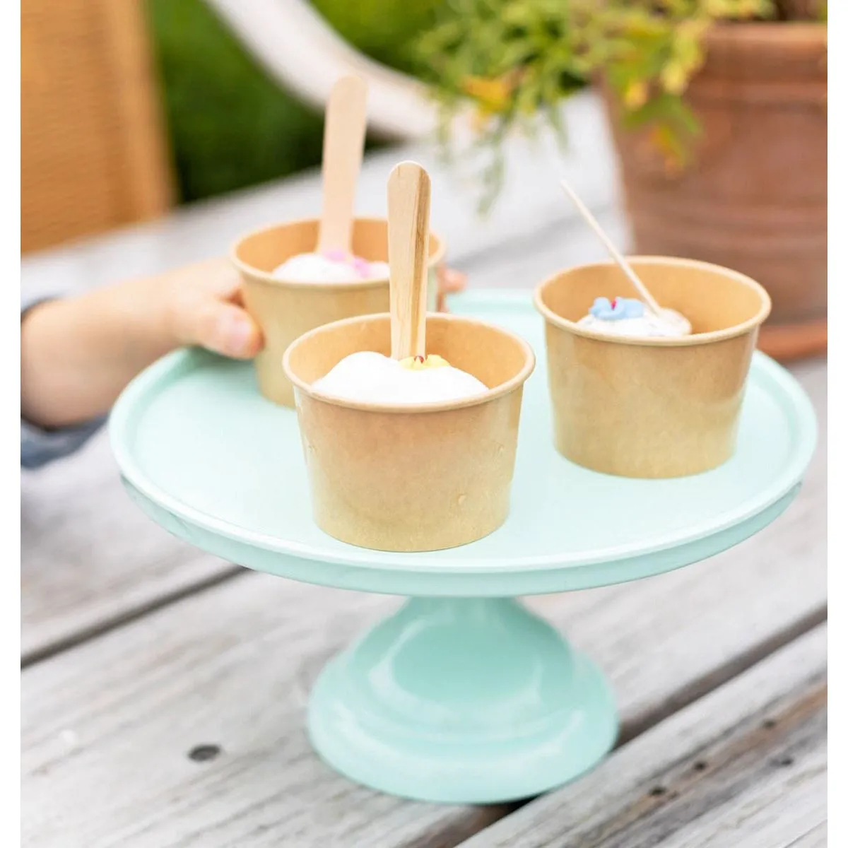 A Little Lovely Company Cake Stand: Small - Mint