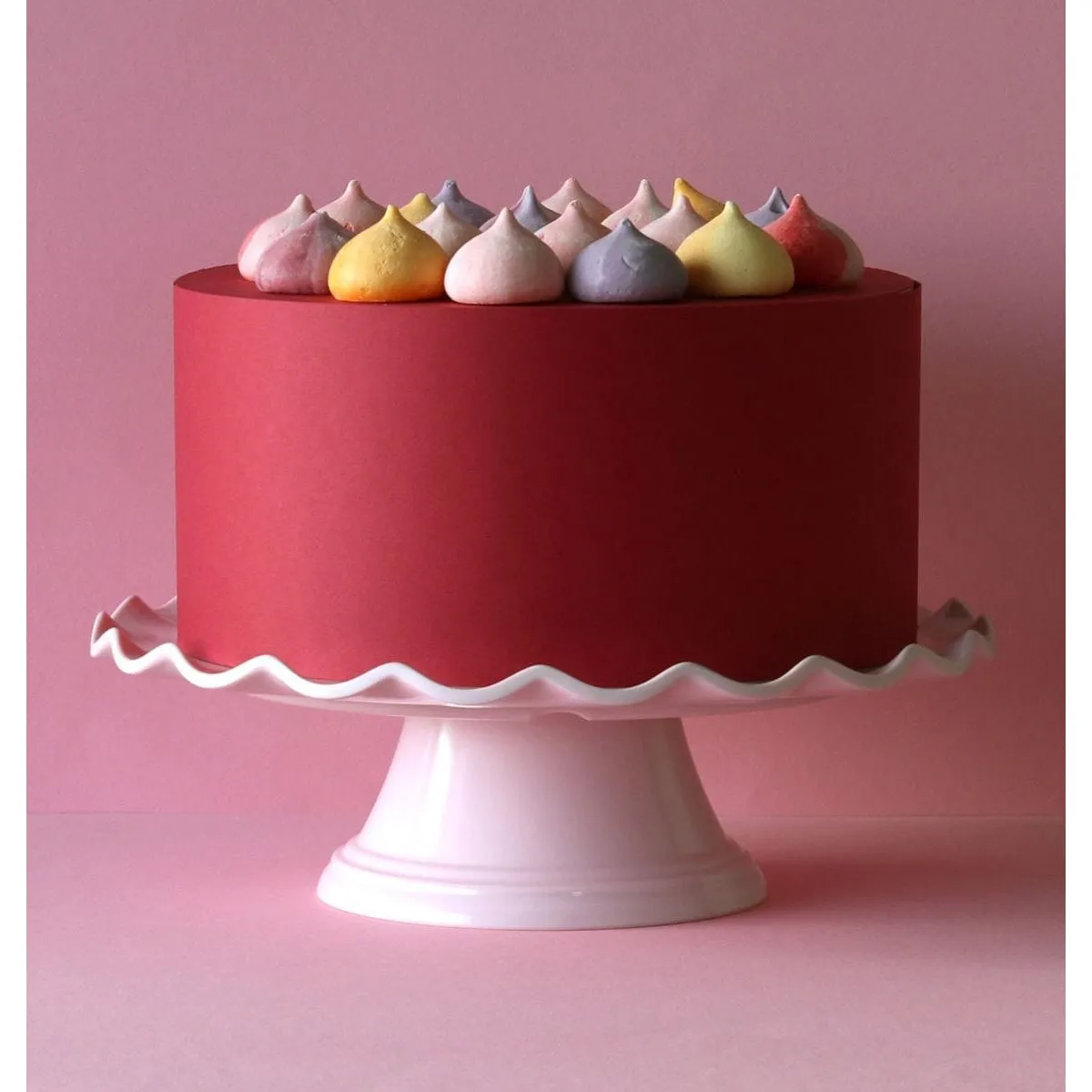 A Little Lovely Company Cake Stand: Wave – Pink