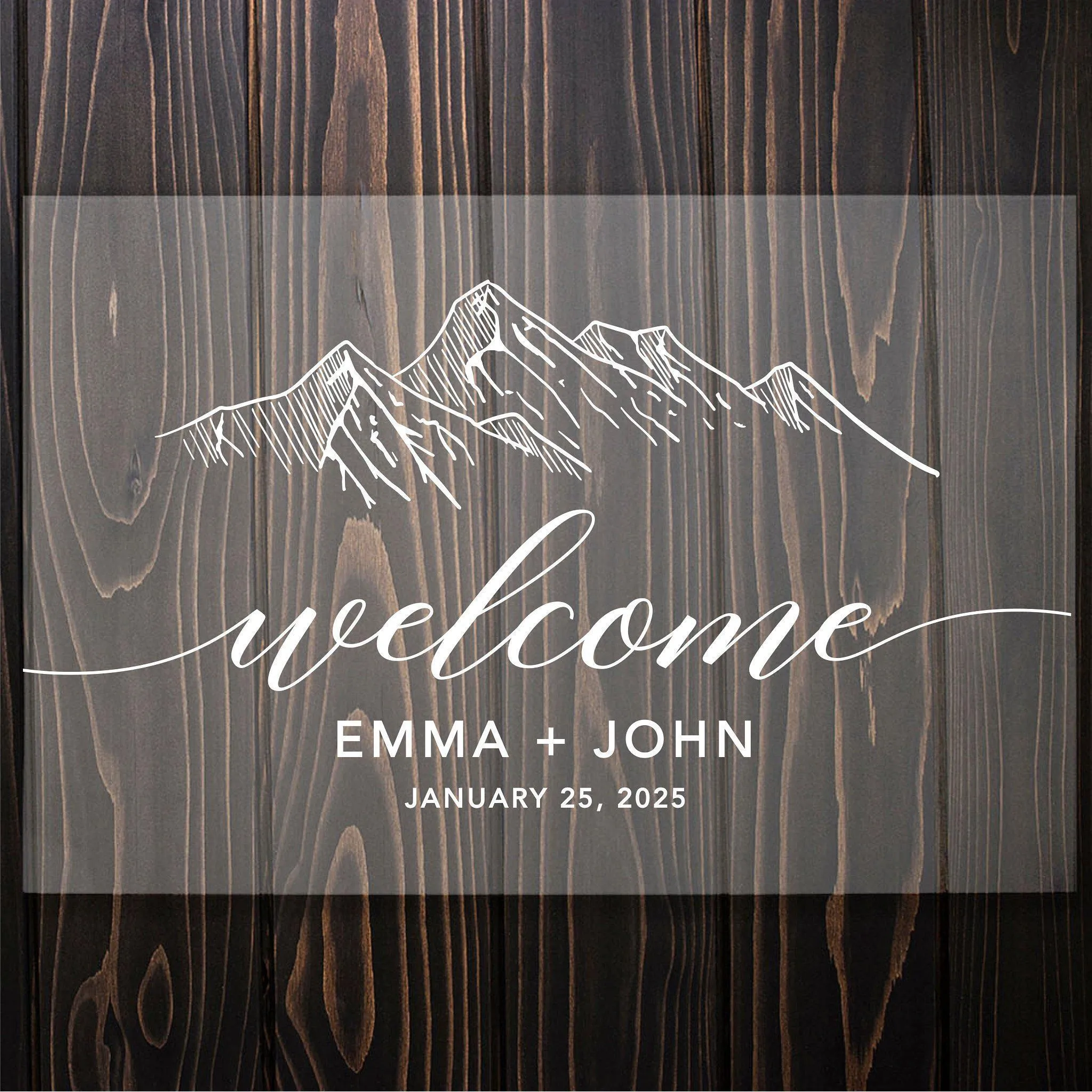 Acrylic Custom Woodland Wedding Signs, 16 x 24 Inches