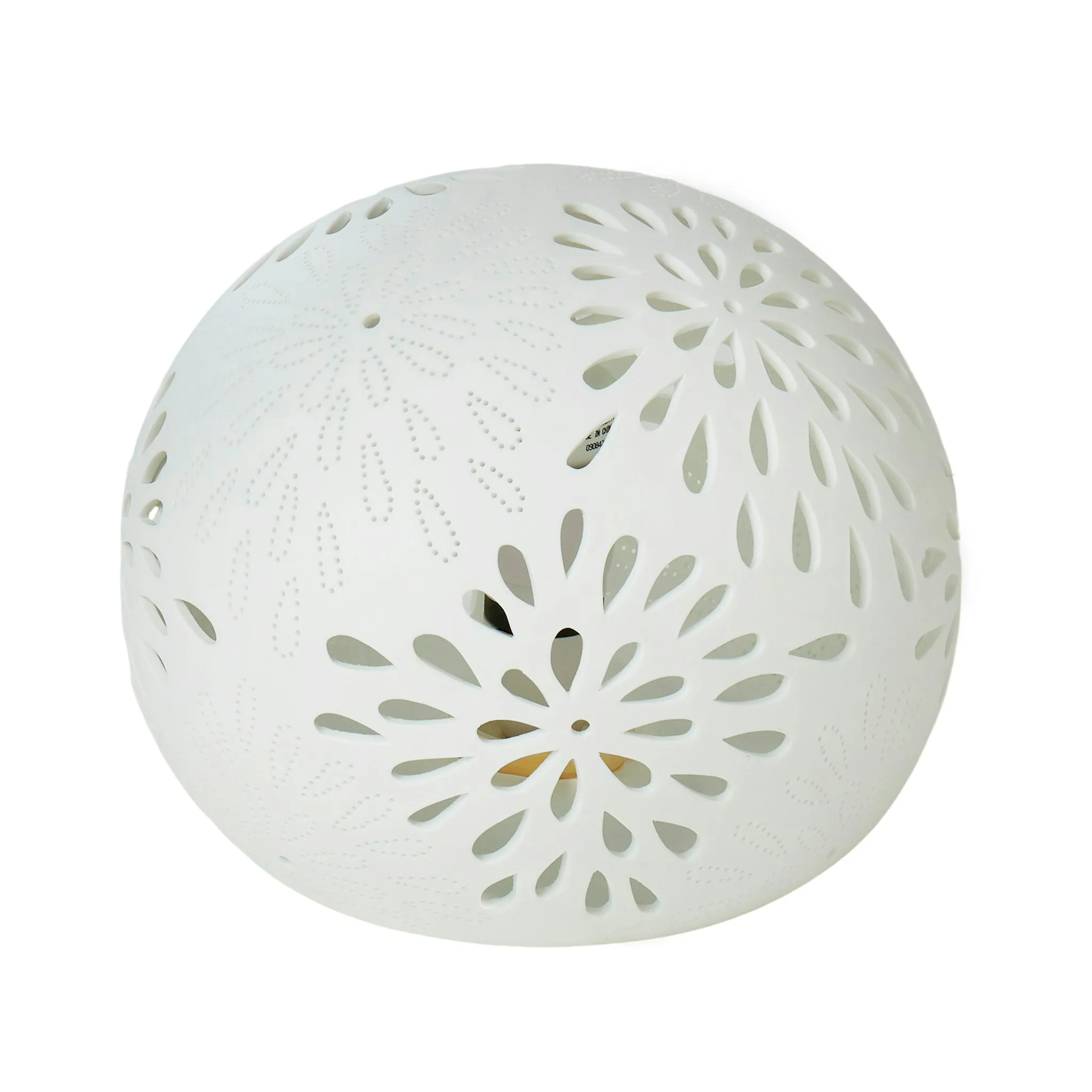 Amalfi Round Lamp Cutout White 22.5x22.5x18cm