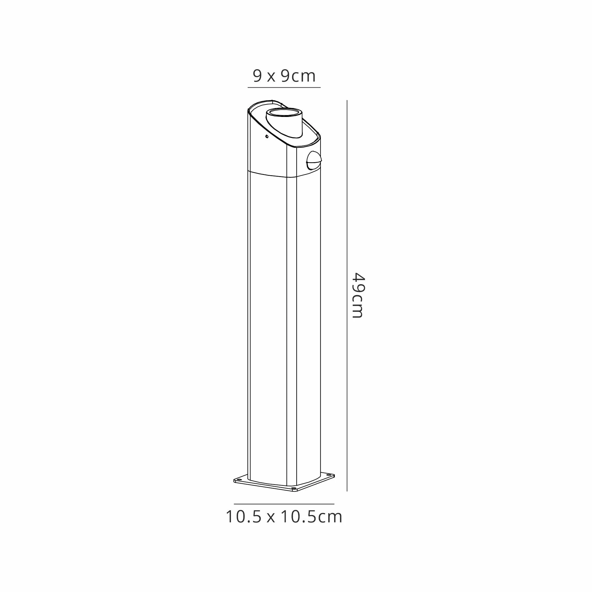 Argent Bollard Light IP44 PIR Motion Sensor - Various Colours