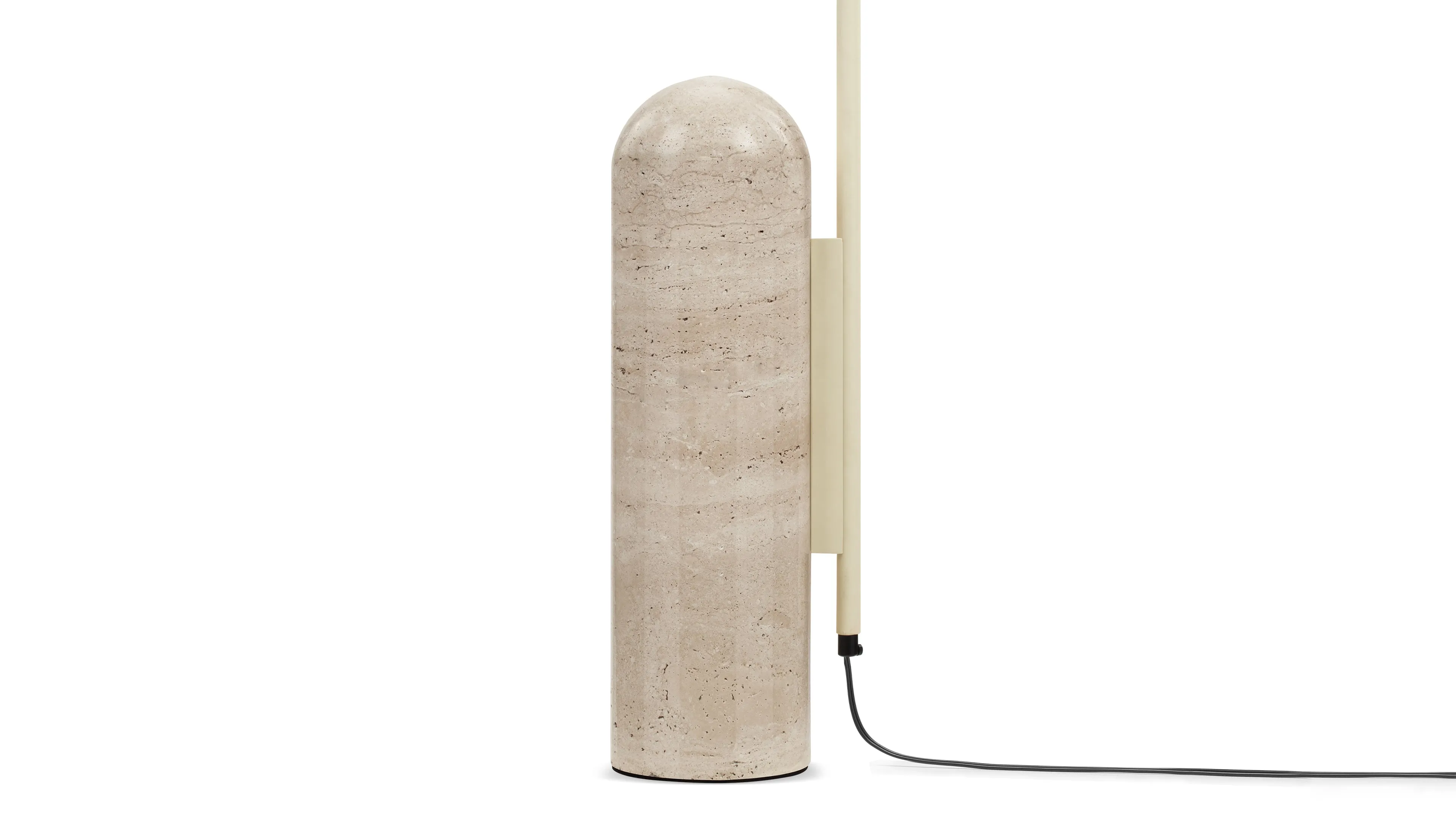 Audo - Audo Floor Lamp, Beige and Travertine