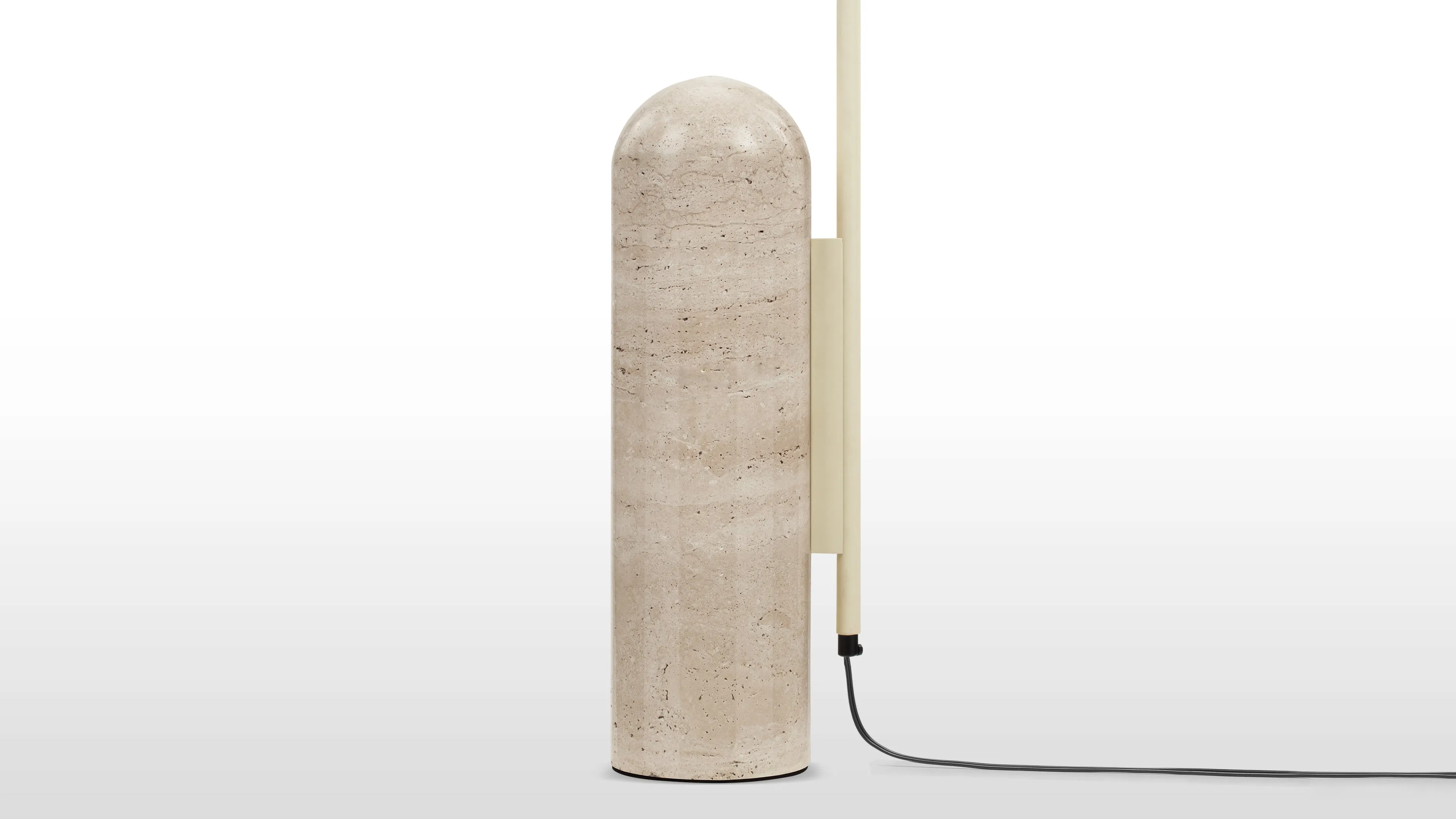 Audo - Audo Floor Lamp, Beige and Travertine