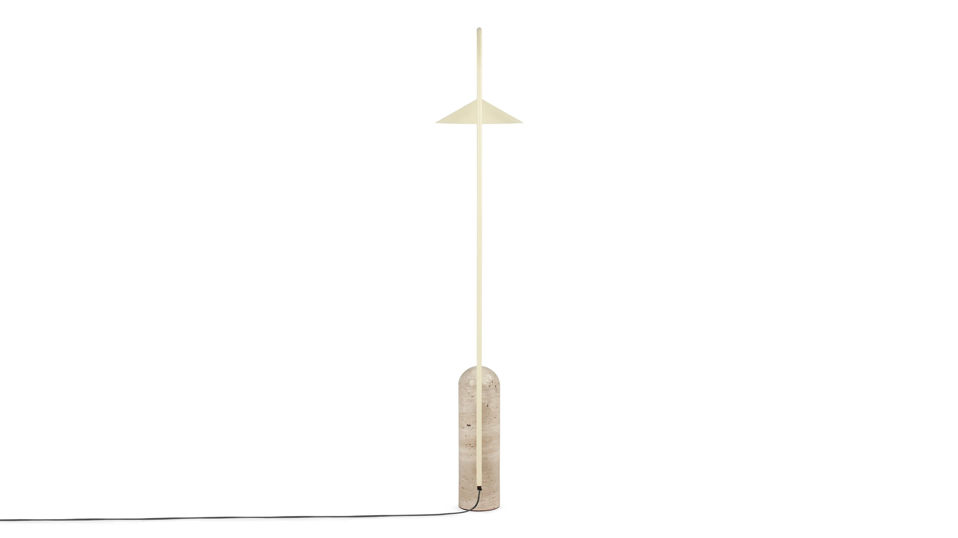 Audo - Audo Floor Lamp, Beige and Travertine