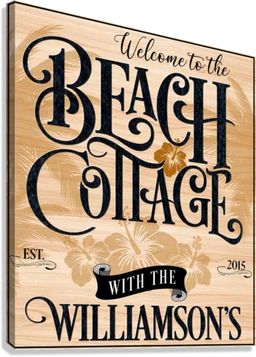 Beach Cottage House Sign