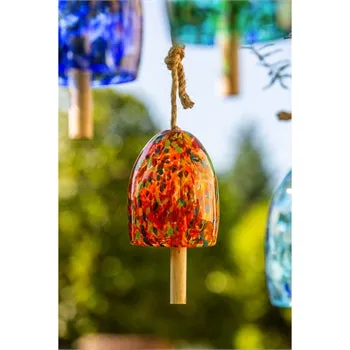 Bell Chime - Art Glass Speckle (Orange)