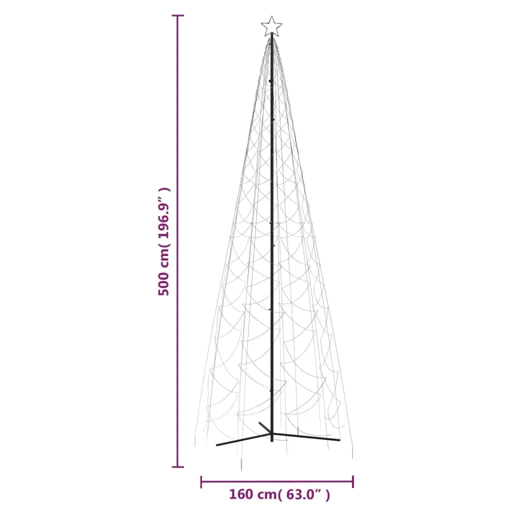 Christmas Cone Tree Warm White 1400 LEDs 5x16 ft