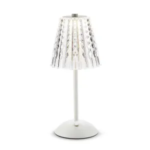 Crystal Shade LED Table Light - White