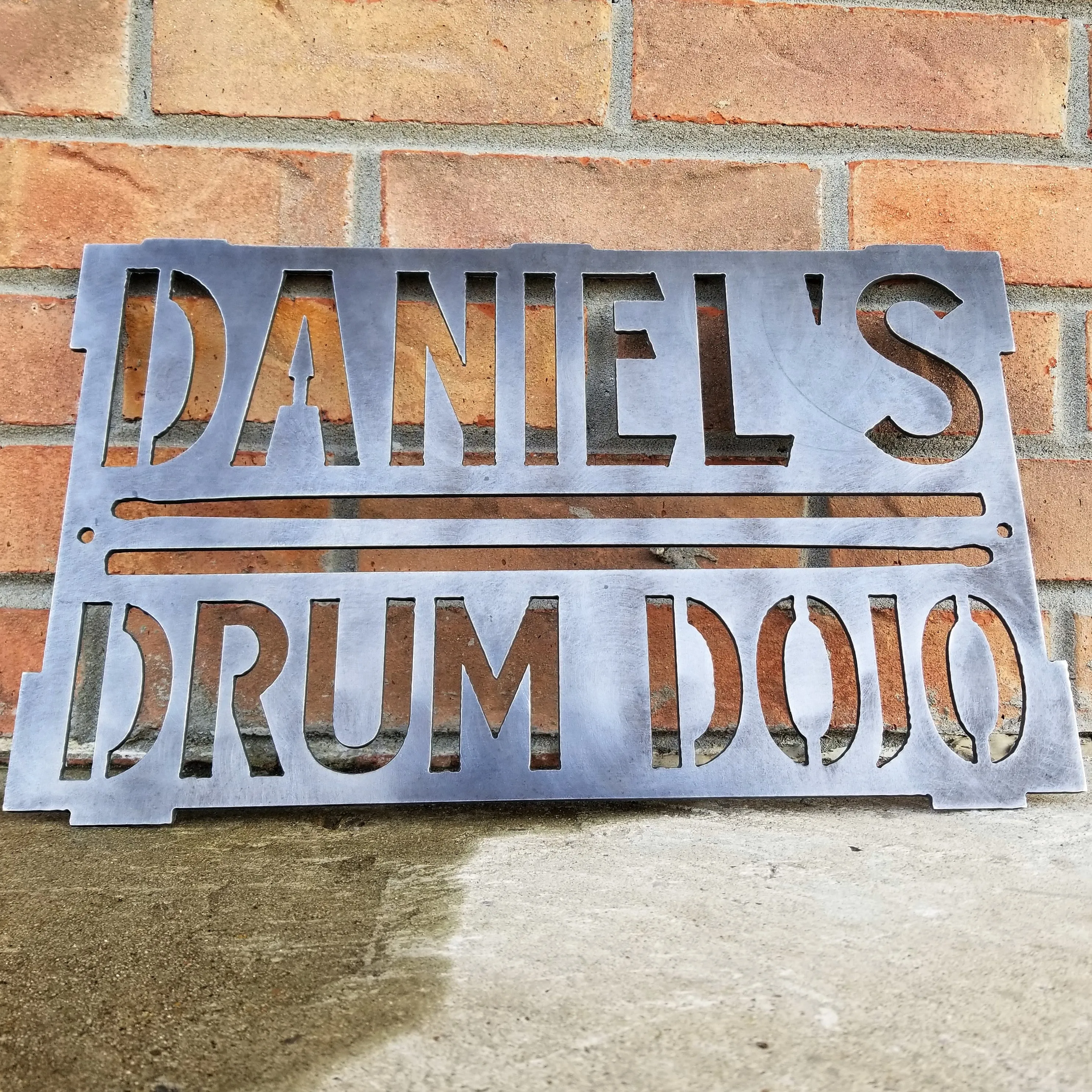 Custom Drum Room Sign - Drum Dojo, Personalized Music Room Decor, Studio Wall Art, Man Cave Signs