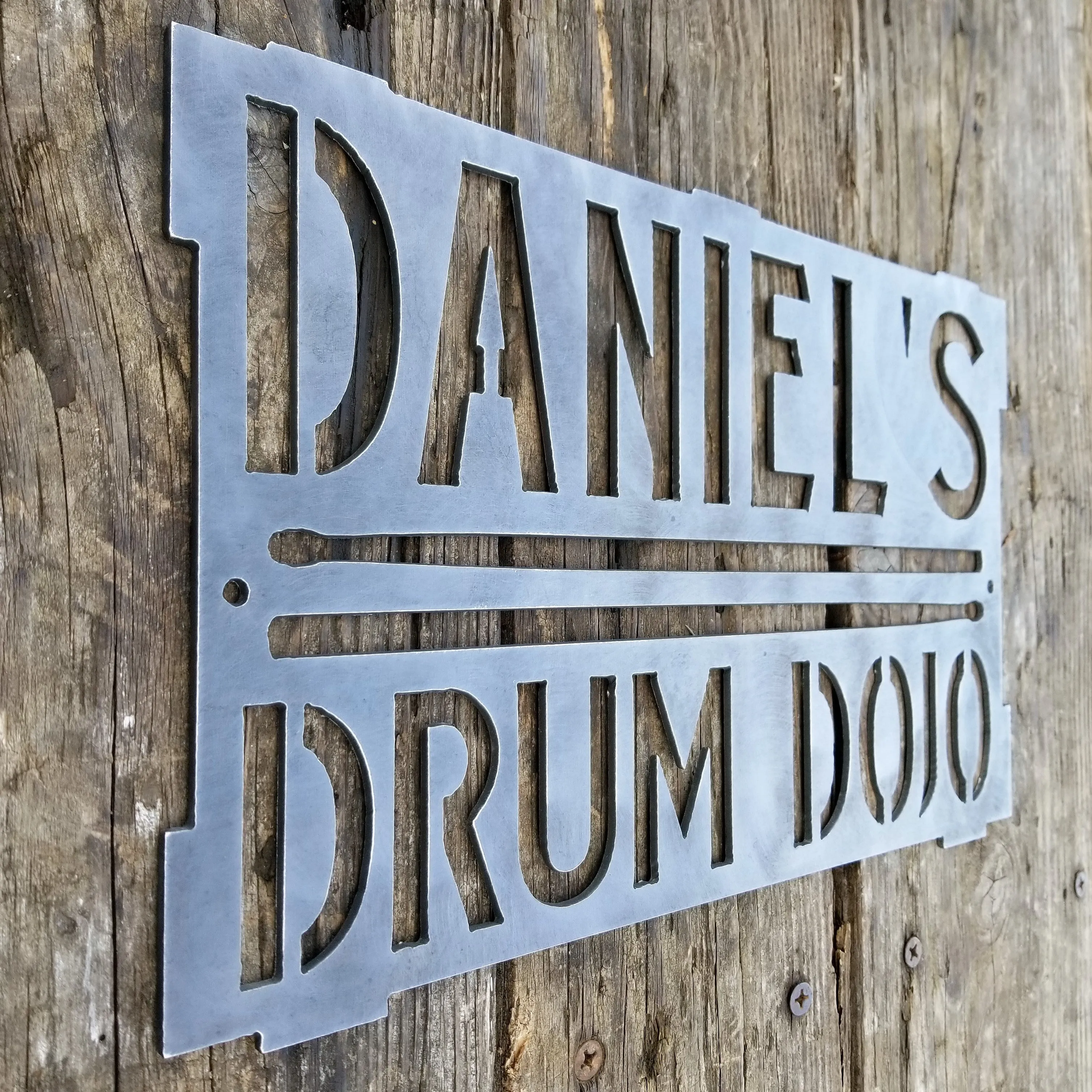 Custom Drum Room Sign - Drum Dojo, Personalized Music Room Decor, Studio Wall Art, Man Cave Signs