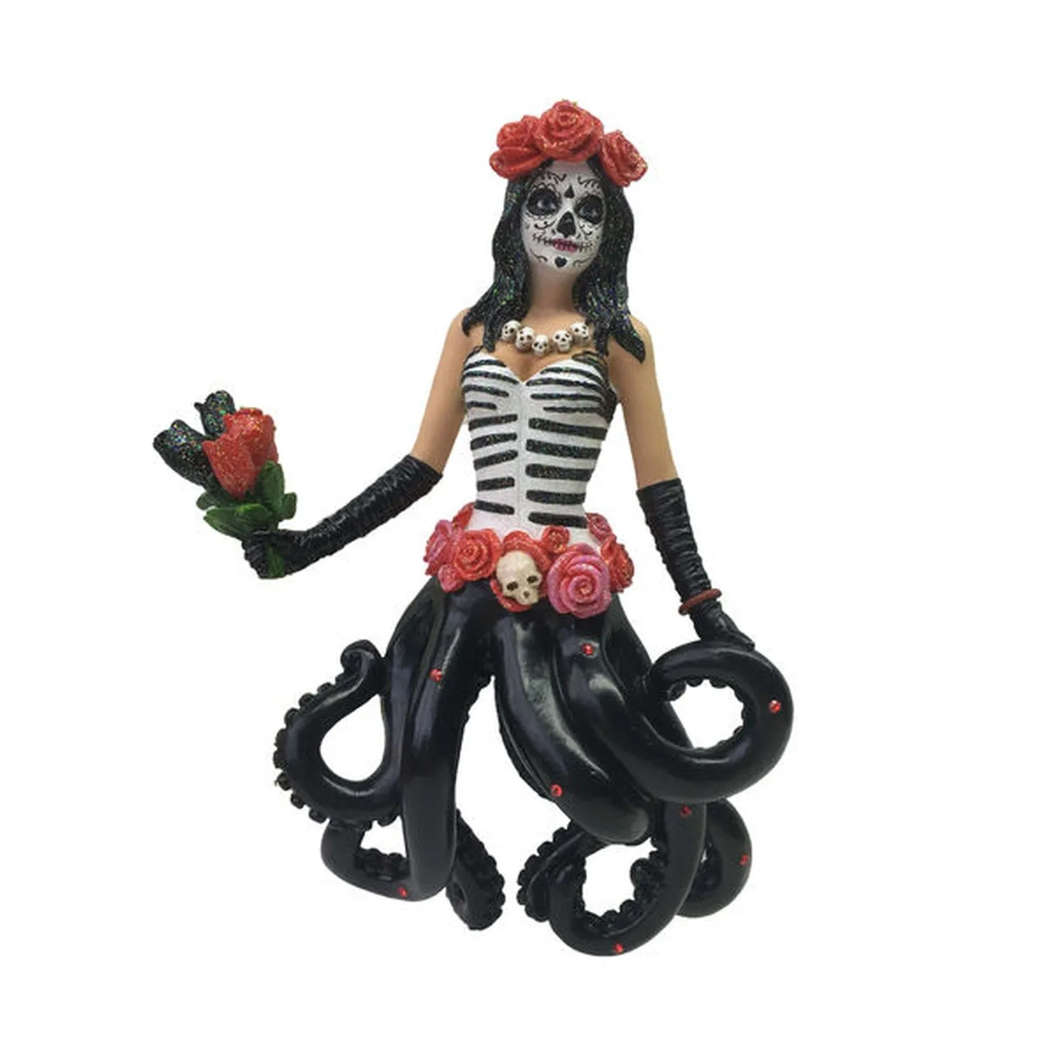 December Diamonds Catrina Day of The Dead Mermaids Christmas Ornament.