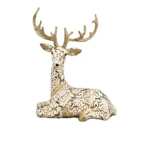 December Diamonds Joyful Joyful 21" Pattern Gold/Grey Deer Laying