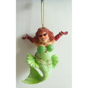 December Diamonds Queen for The Day Green Mermaids Christmas Ornament