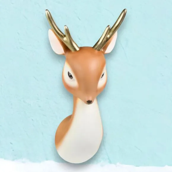 December Diamonds Retro 21" Deer Wall Head Decor