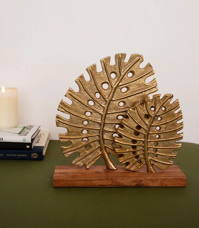 Dual Palm Leaf Sculpture