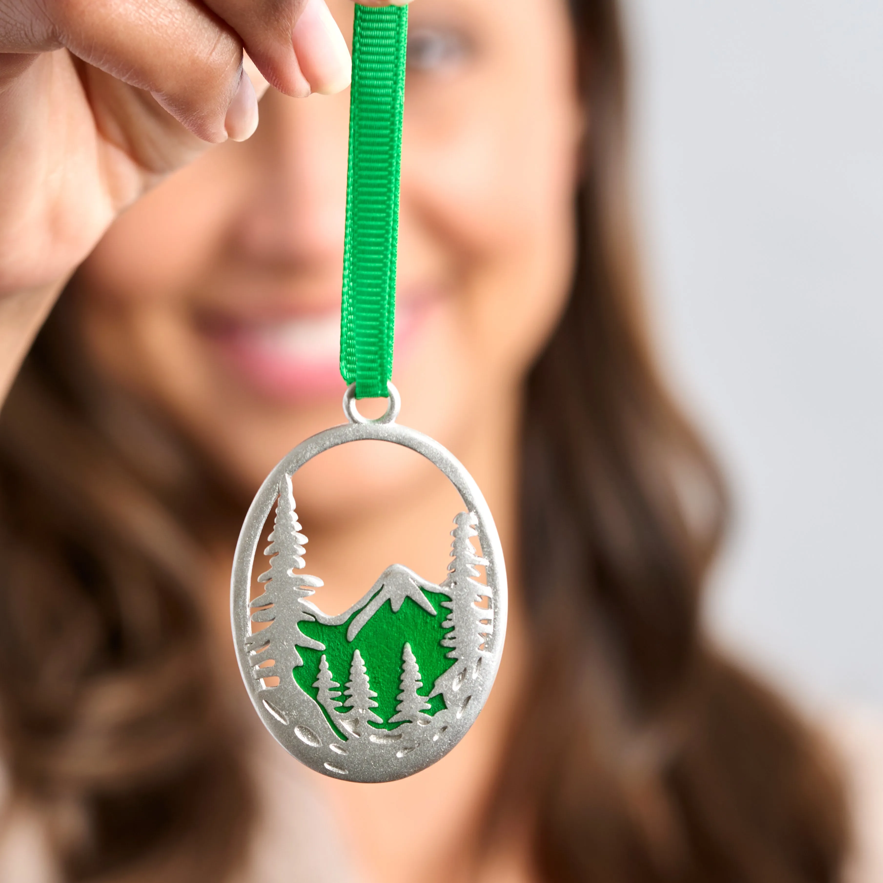 Evergreen Forest Mountain Ornament