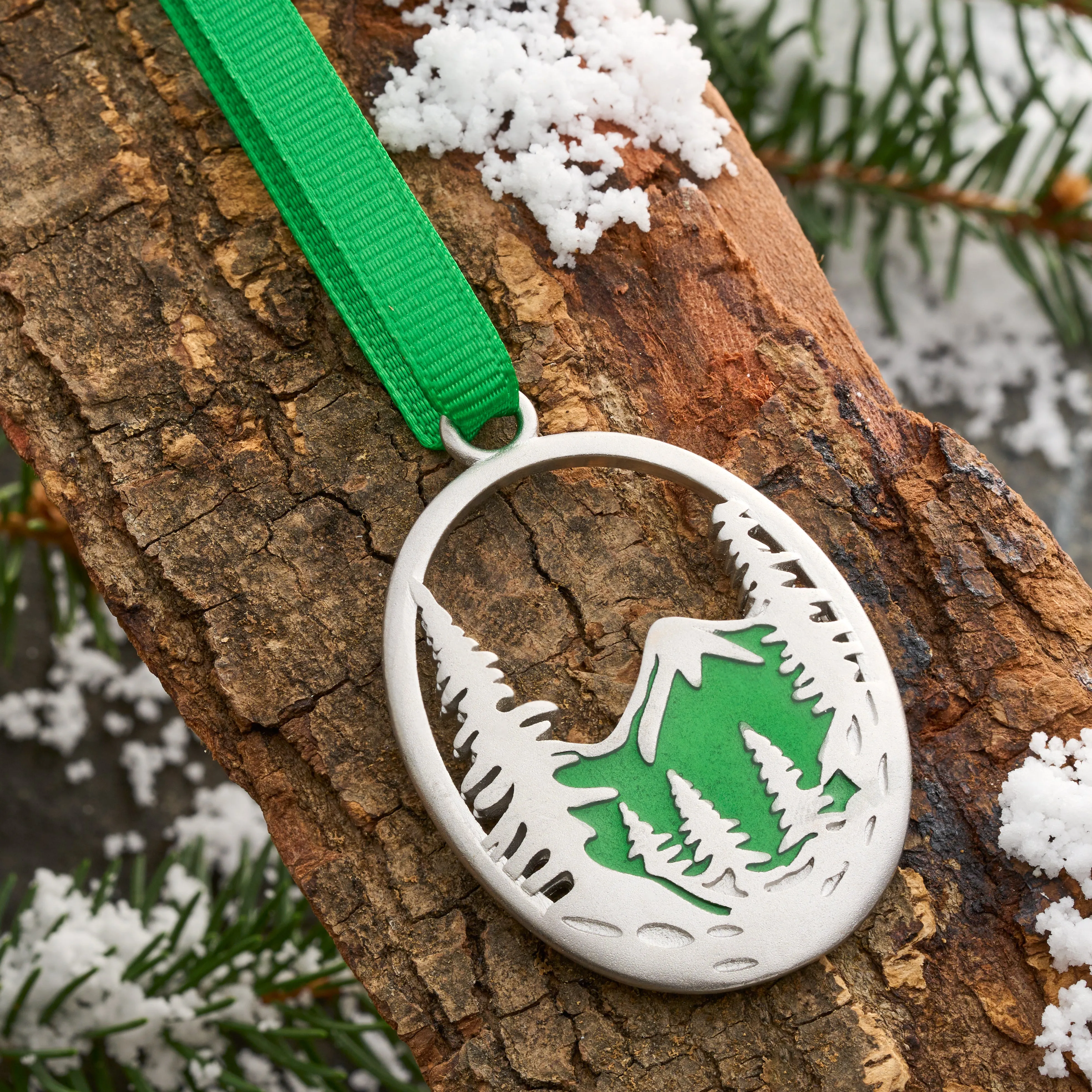 Evergreen Forest Mountain Ornament