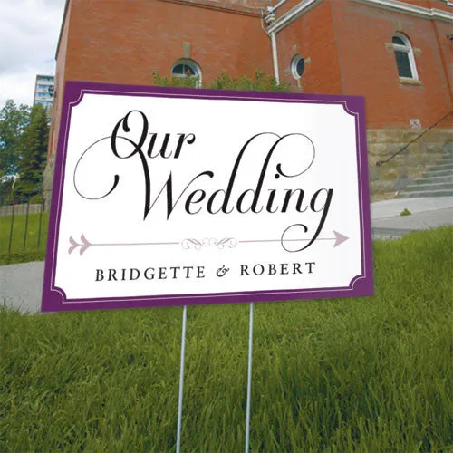 Expressions Wedding Directional Sign Red