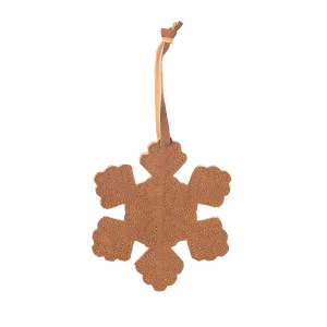 Faux Leather Snowflake Ornament