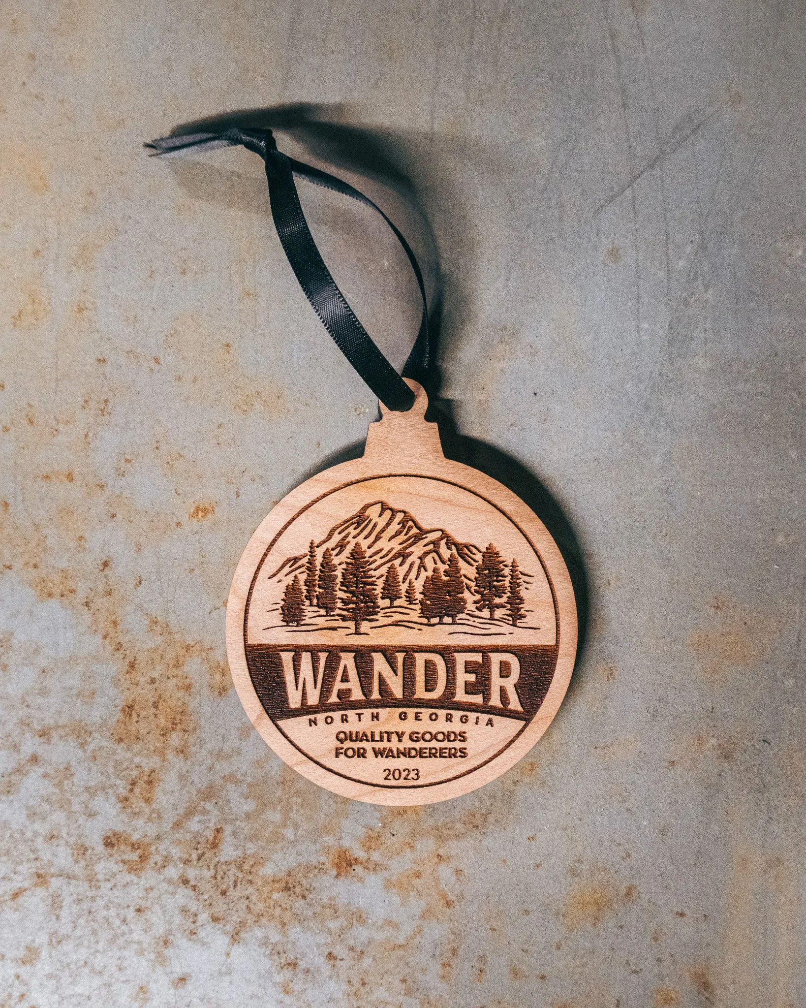 Foothills Engraved Wood Ornament