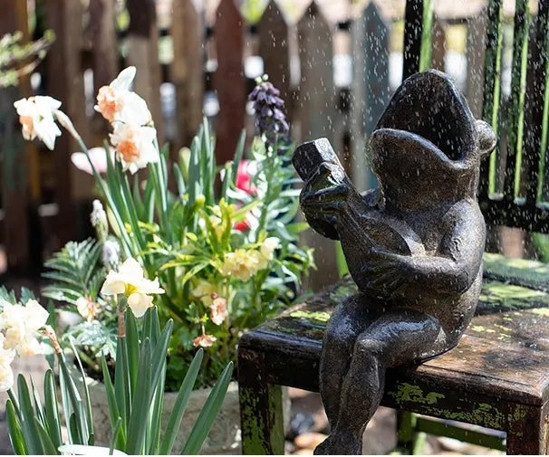 Garden Animal Statues, Unique Modern Garden Sculptures, Frog Flowerpot for Garden Decoration, Beautiful Cute Frog Statues, Creative Villa Outdoor Gardening Ideas