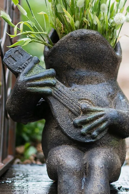 Garden Animal Statues, Unique Modern Garden Sculptures, Frog Flowerpot for Garden Decoration, Beautiful Cute Frog Statues, Creative Villa Outdoor Gardening Ideas