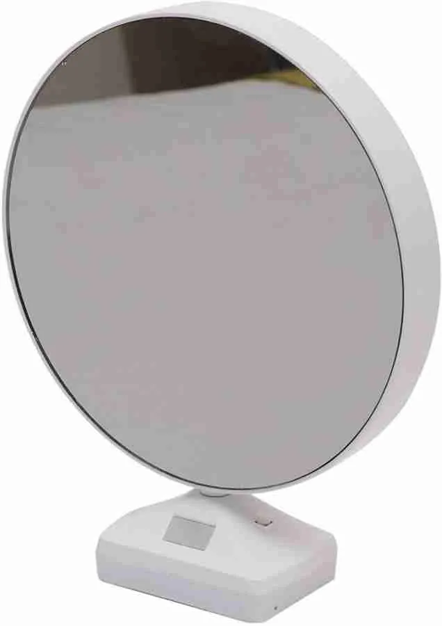 Generic Leemzon Plastic Round Magic Mirror Tabletop Photo Frame (White)(Framed )