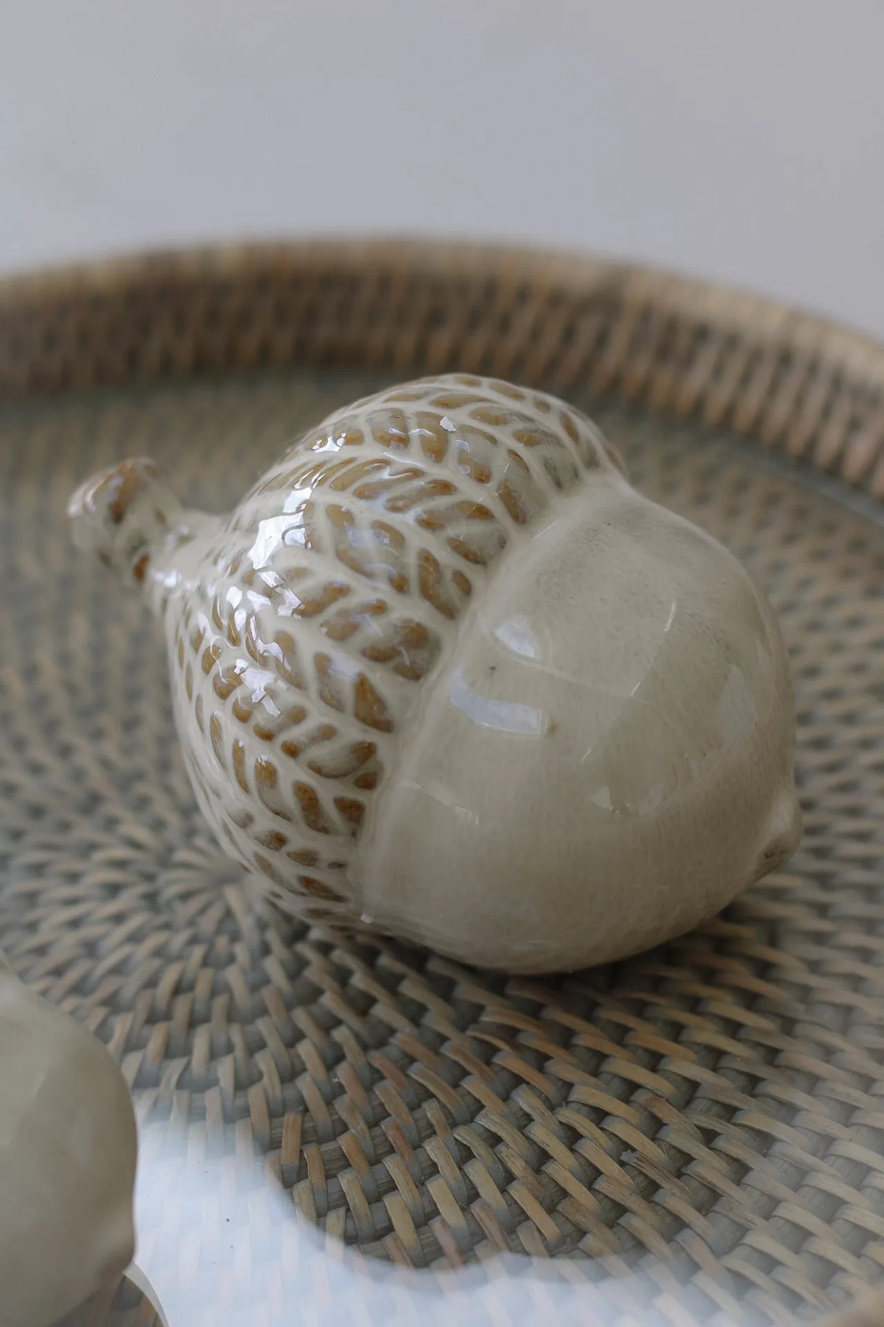 Glazed Ceramic Acorns | Set of 2