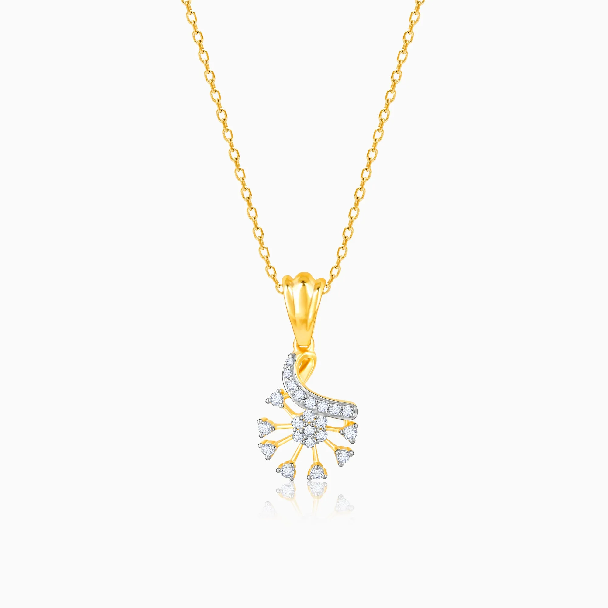 Gold Aurora's Glow Diamond Pendant