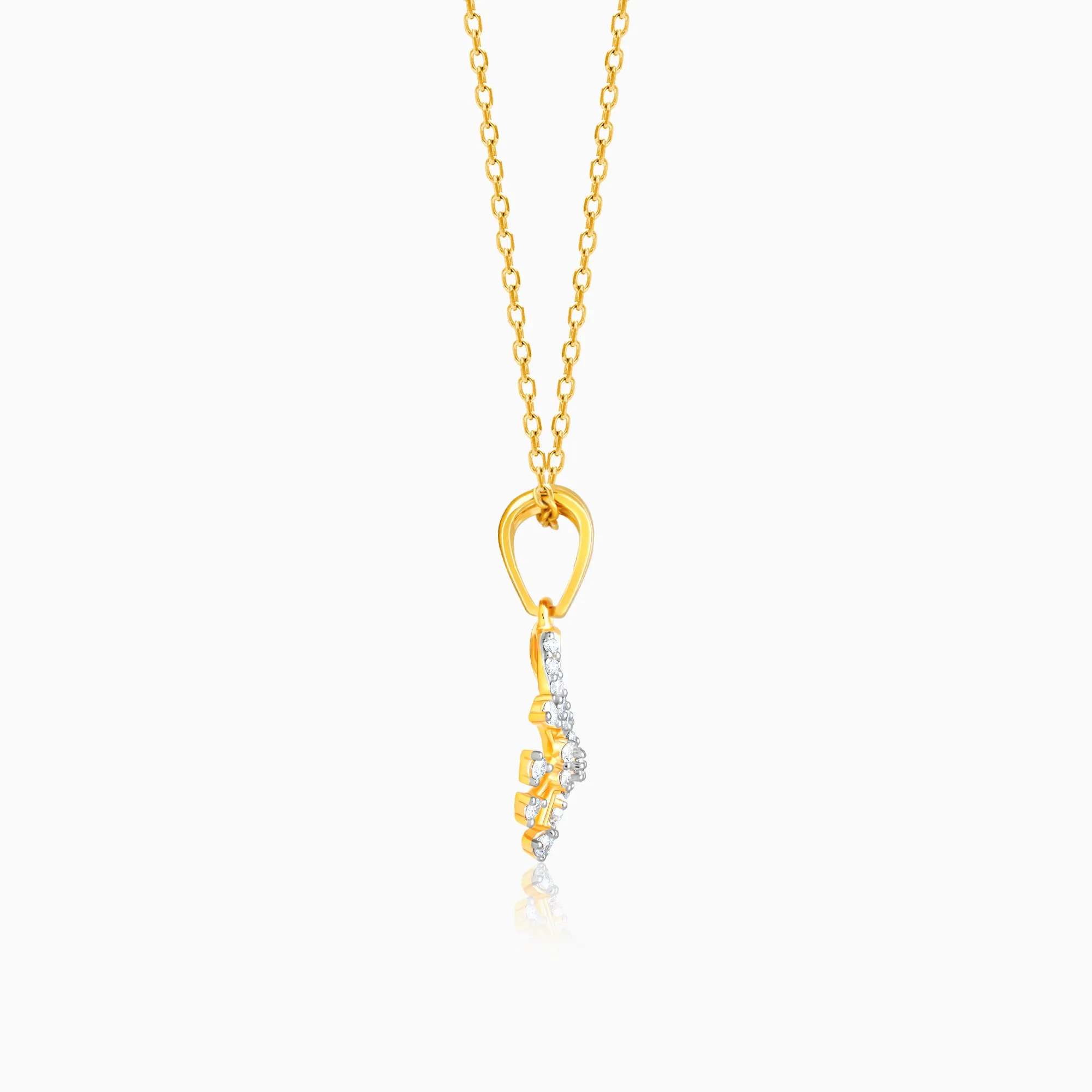 Gold Aurora's Glow Diamond Pendant