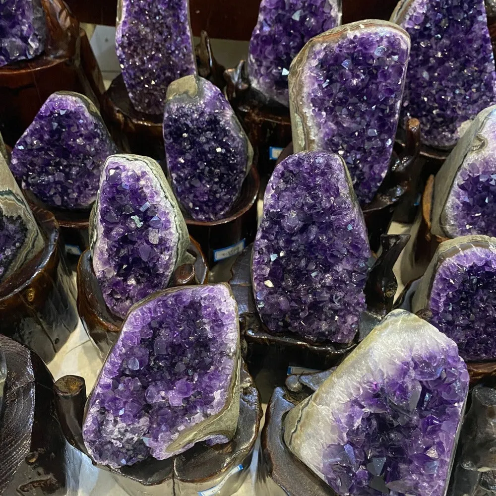 Gorgeous Amethyst Caves!!Natural Ametista Amethyst Geode Quartz Cluster Crystal Thunder Egg