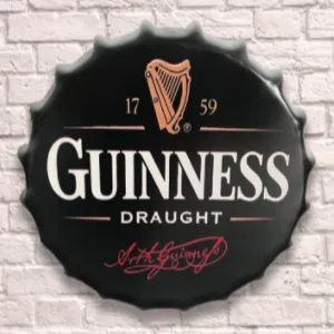 Guinness Giant 30cm Bottle Top Wall Sign