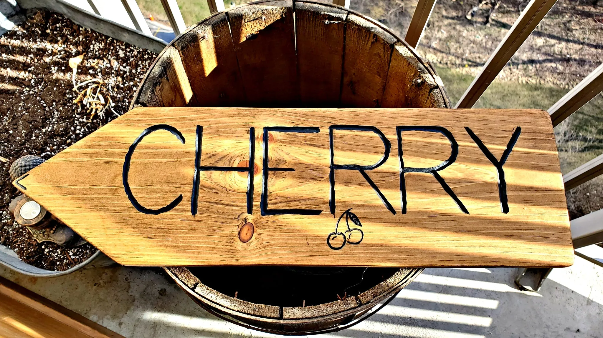 Hand Carved Outdoor Signs, Directional