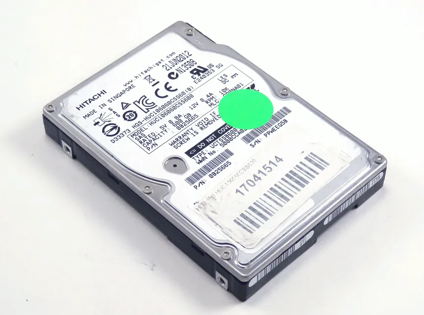 Hitachi 600GB 10K SAS 6GB/s 2.5" Hard Drive HUC106060CSS600 IBM P/N 00V7420