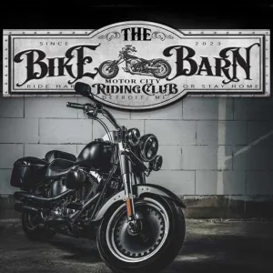 Industrial Style Large Motorcycle Decor and Metal Barn Sign