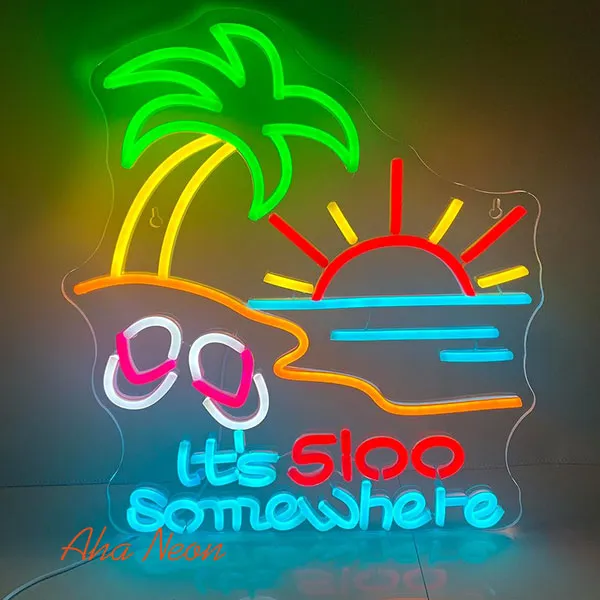 It's 5:00 Somewhere Neon Light Sign