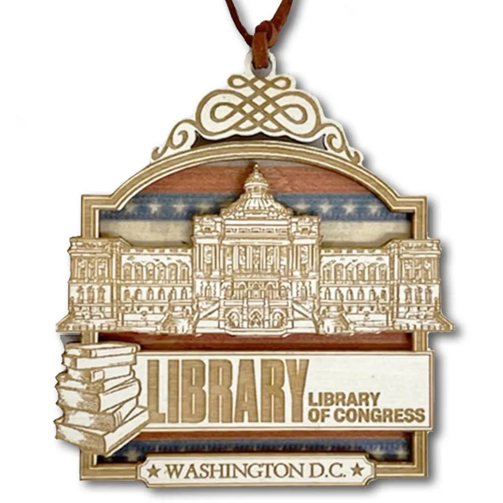 Jefferson Building Wooden Ornament