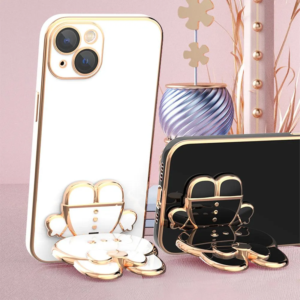 Kawaii Rabbit Phone Holder with Makeup Mirror