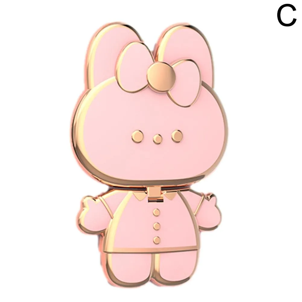 Kawaii Rabbit Phone Holder with Makeup Mirror