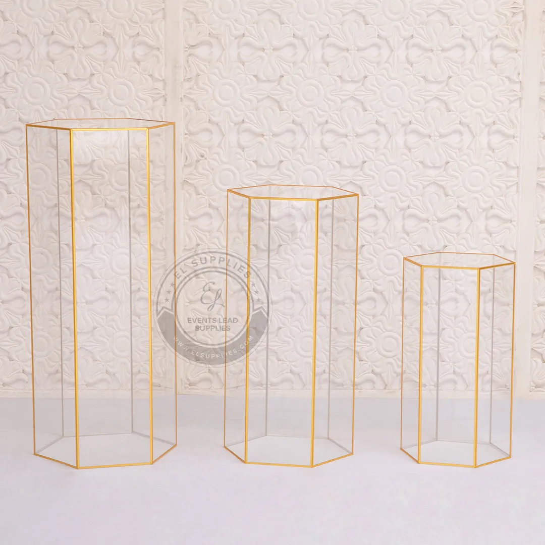 LECANA Clear and Gold Stands