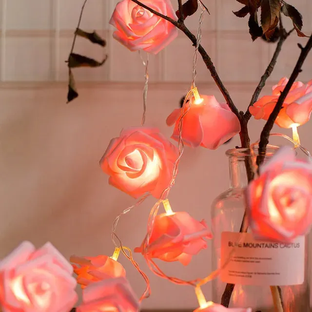 LED Rose Flower Fairy Lights for Decoration