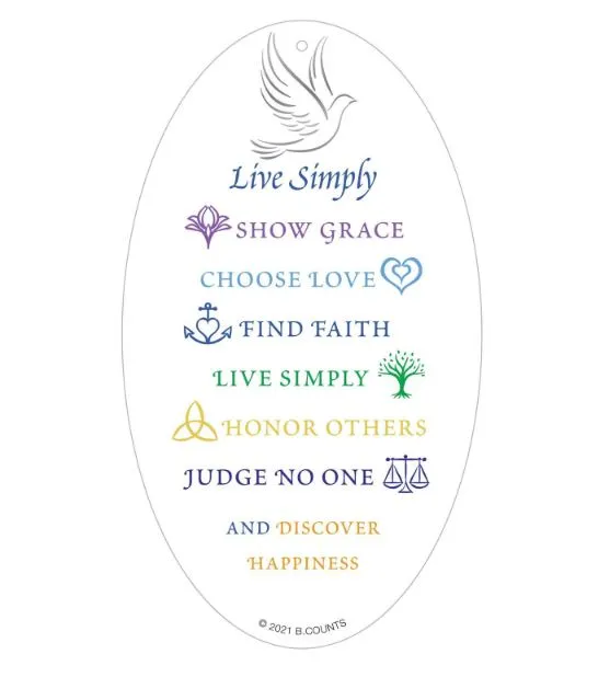 Live Simply Dove Ornament