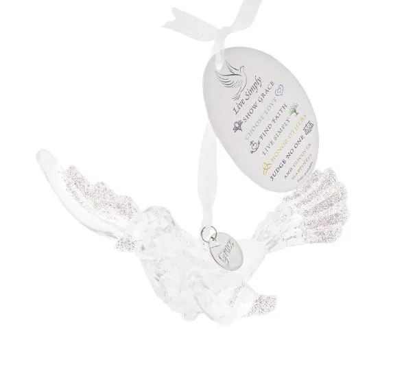 Live Simply Dove Ornament