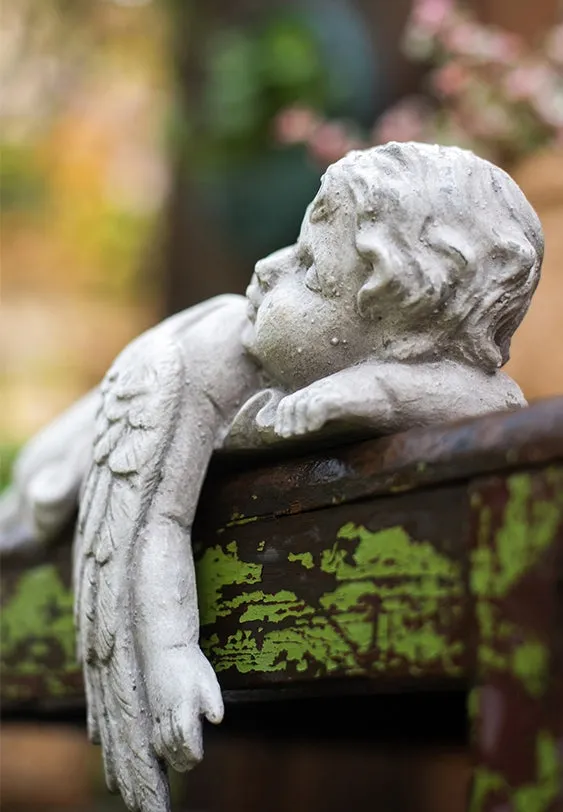 Lovely Sleeping Angel Statue for Garden, Beautiful Cute Garden Courtyard Ornaments, Unique Modern Garden Sculptures, Creative Villa Outdoor Decor Gardening Ideas