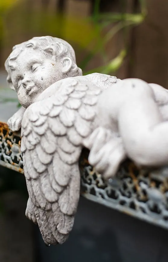 Lovely Sleeping Angel Statue for Garden, Beautiful Cute Garden Courtyard Ornaments, Unique Modern Garden Sculptures, Creative Villa Outdoor Decor Gardening Ideas