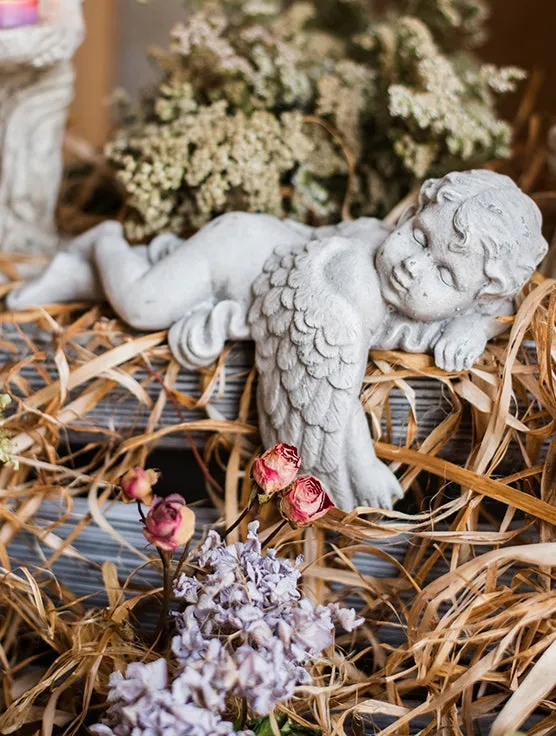 Lovely Sleeping Angel Statue for Garden, Beautiful Cute Garden Courtyard Ornaments, Unique Modern Garden Sculptures, Creative Villa Outdoor Decor Gardening Ideas