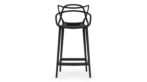 Masters - Masters Counter Stool, Black, 25.5" Seat Height