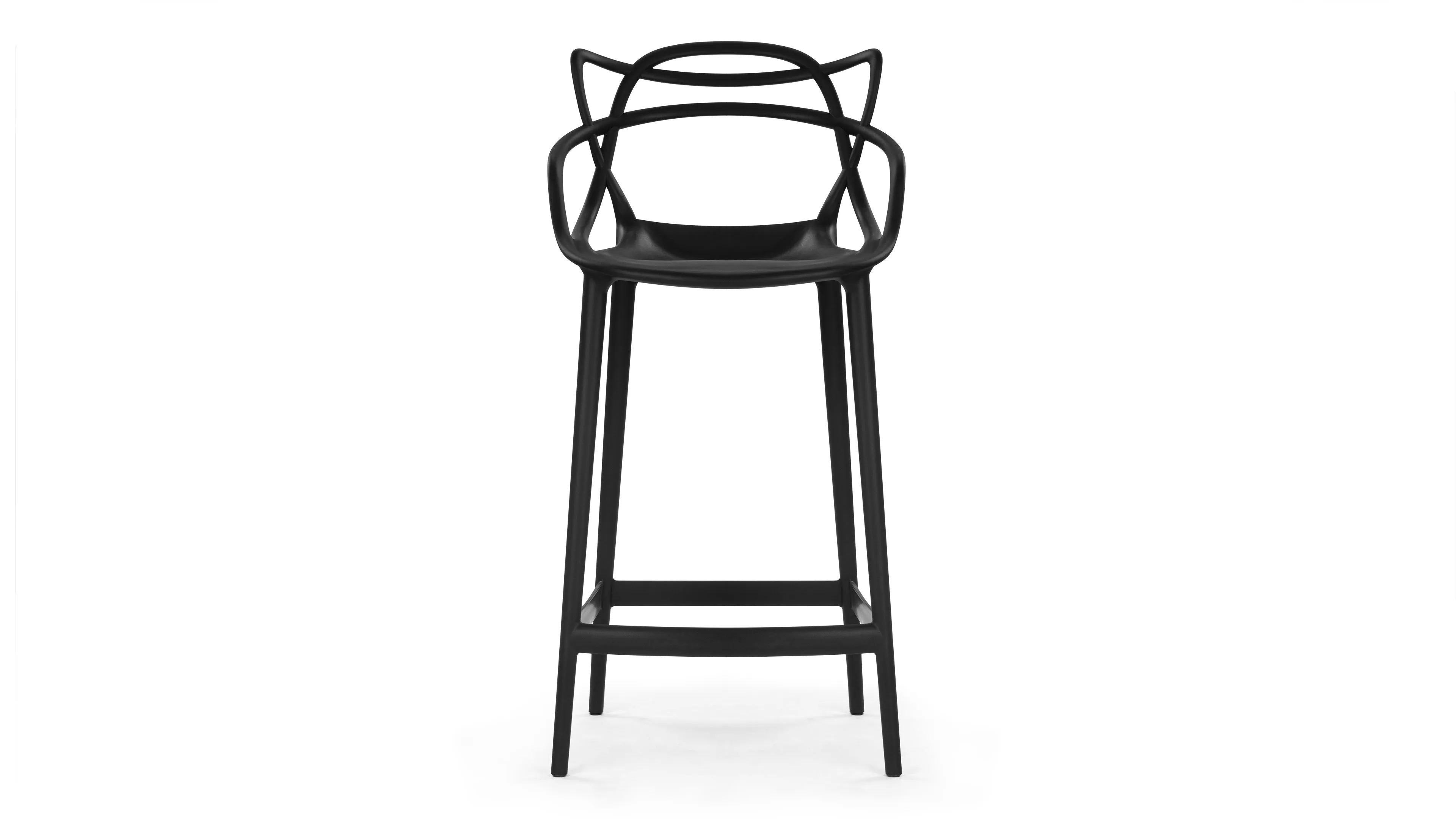 Masters - Masters Counter Stool, Black, 25.5" Seat Height